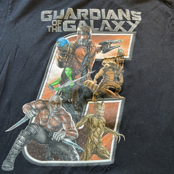 Guardians of the Galaxy Graphic Tee Disney Marvel Unisex Large Groot Starlord - Picture 2 of 6